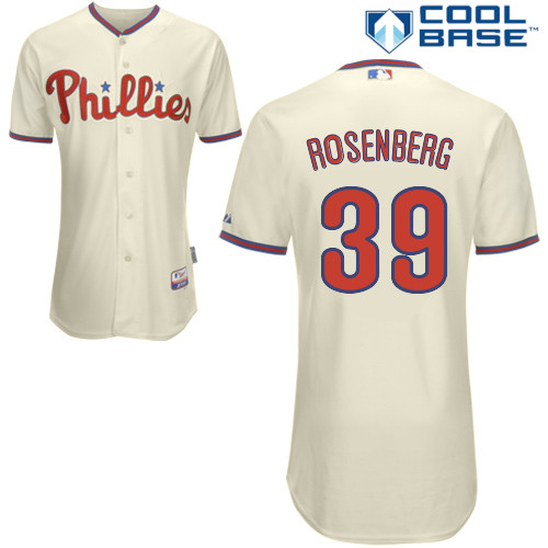 B-J Rosenberg #39 MLB Jersey-Philadelphia Phillies Men's Authentic Alternate White Cool Base Home Baseball Jersey